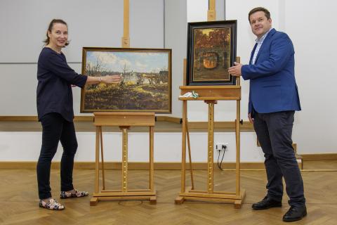 Übergabe Schenkung Gemälde "Kellertorbrücke" von Max Koch,