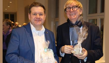 Vereinsvorsitzender Markus Wicke und Hannes Wittenberg, stellv. Direktor