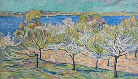 Theo von Brockhusen, Blühende Bäume, um 1915, Privatbesitz (Ausschnitt), Foto: Lea Gryze