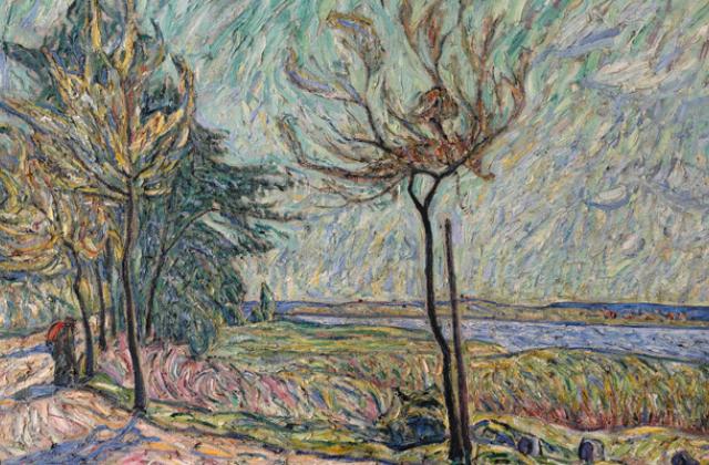 Ausschnitt eines Gemäldes von Theo von Brockhusen