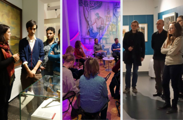 Bildcollage mit Besuchenden des Potsdam Museum