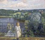 Philipp Franck, Auf der Terrasse (Villa Rumpf - Heiligensee), Gemälde