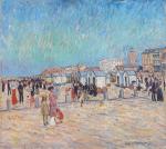 Theo von Brockhusen, Strand in Knokke IX, Gemälde