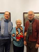 Besuch Frank, Inge und Albrecht Herrmann in der Brockhusen-Ausstellung