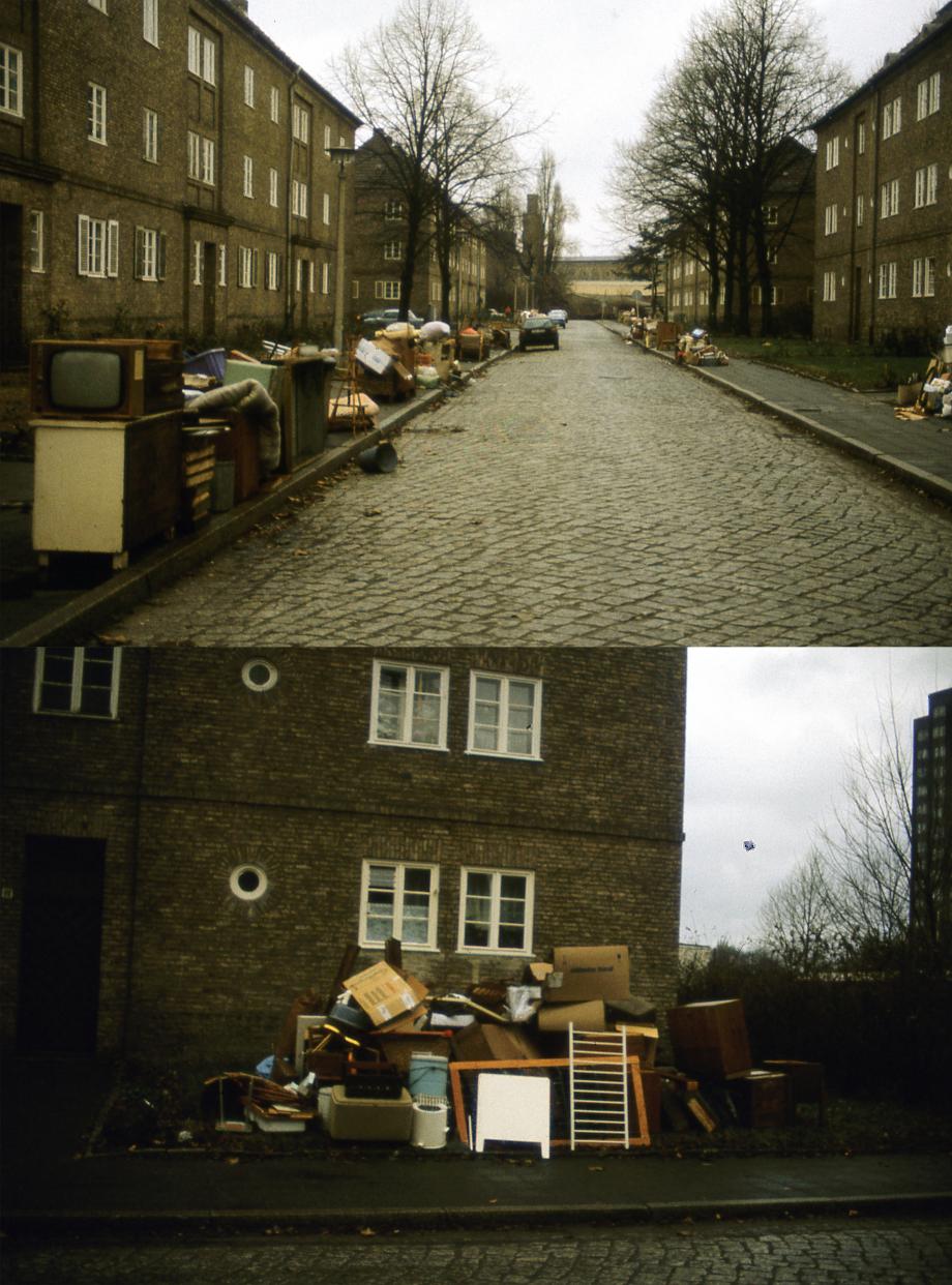 Bulky waste on Wielandstraße, 1991