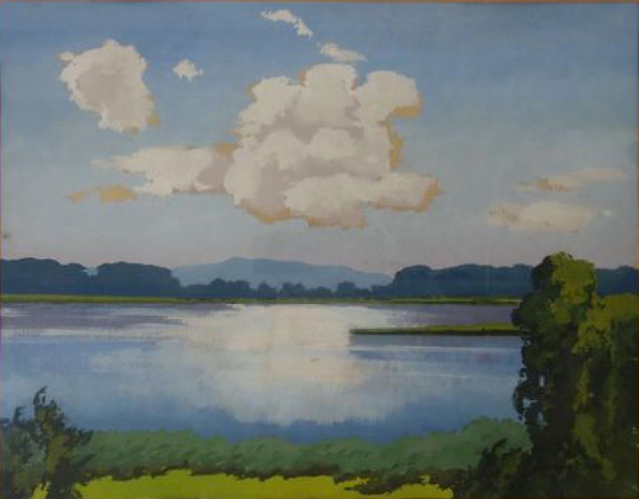 Gerhard Graf, Am Plessower See, 20. Jahrhundert Gouache