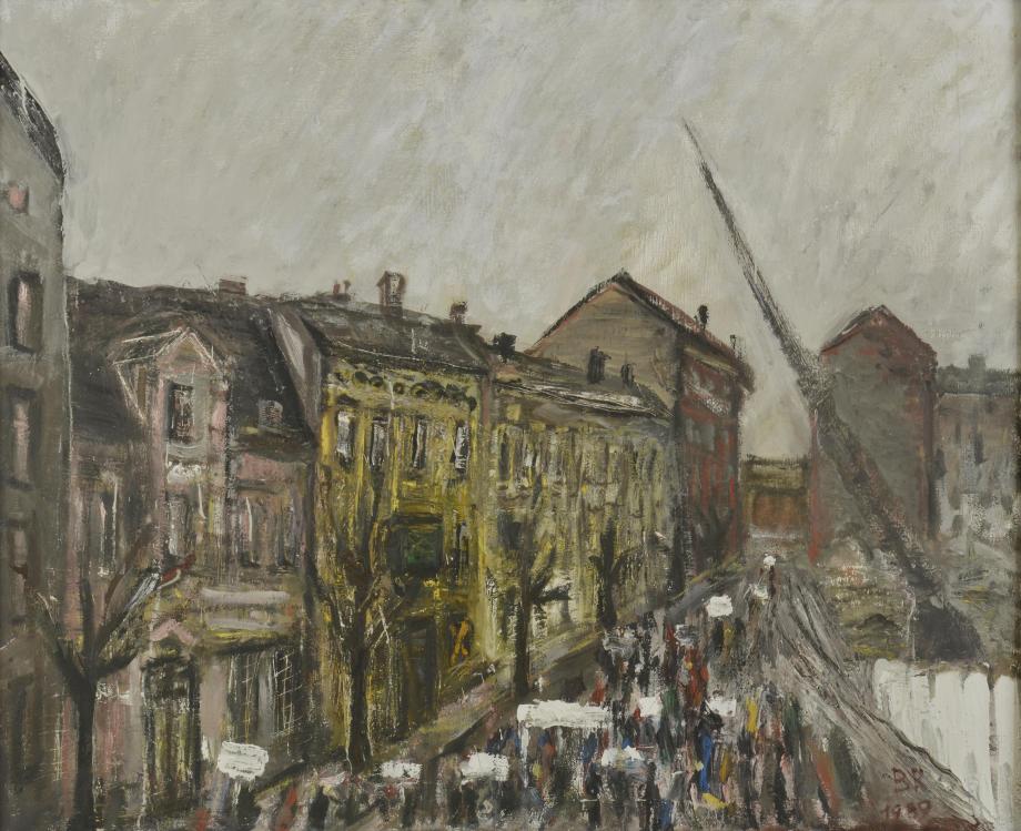 Barbara Raetsch, Demonstration in der Dortustraße, © VG Bild-Kunst, Bonn 2021, Barbara Raetsch, Demonstration in der Dortustraße, © VG Bild-Kunst, Bonn 2021,