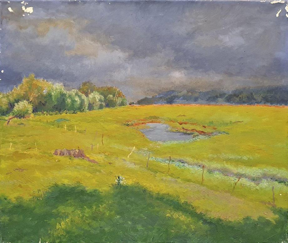 Otto Hundt, Wiesenlandschaft,