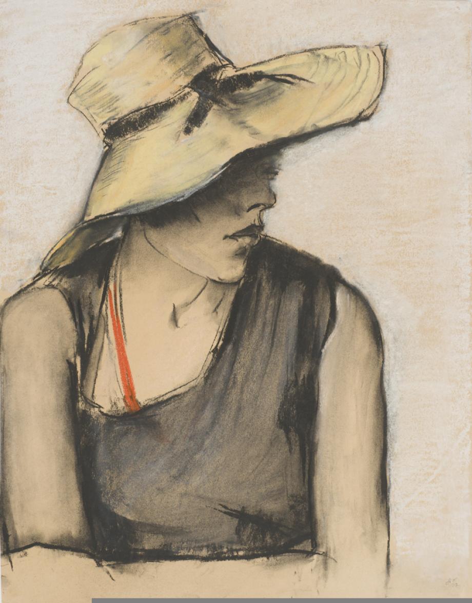 Gertrude Sandmann, Mädchen mit Florentiner Hut, 1933