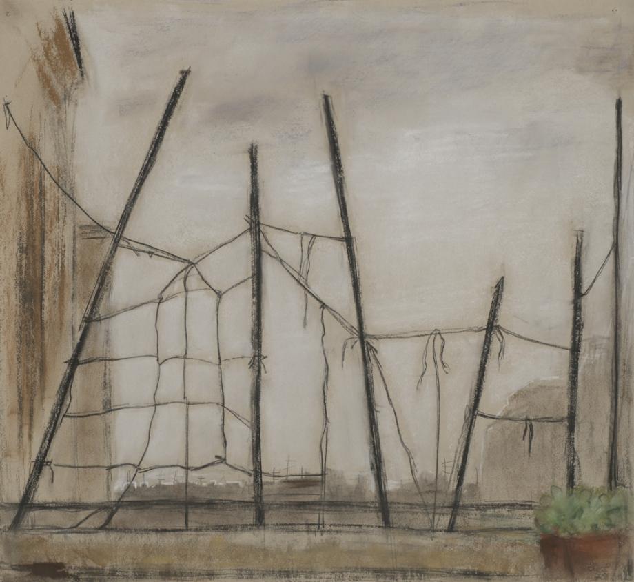 Gertrude Sandmann, Balkon nach dem Winter, 1975 Gertrude Sandmann, Balkon nach dem Winter, 1975