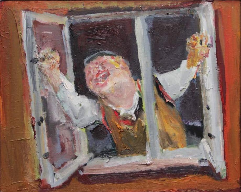 Bernhard Heisig, Der Fensteröffner, 1989, Dauerleihgabe Nachlass Sammlung Vera Schreck Bernhard Heisig, Der Fensteröffner, 1989, Dauerleihgabe Nachlass Sammlung Vera Schreck