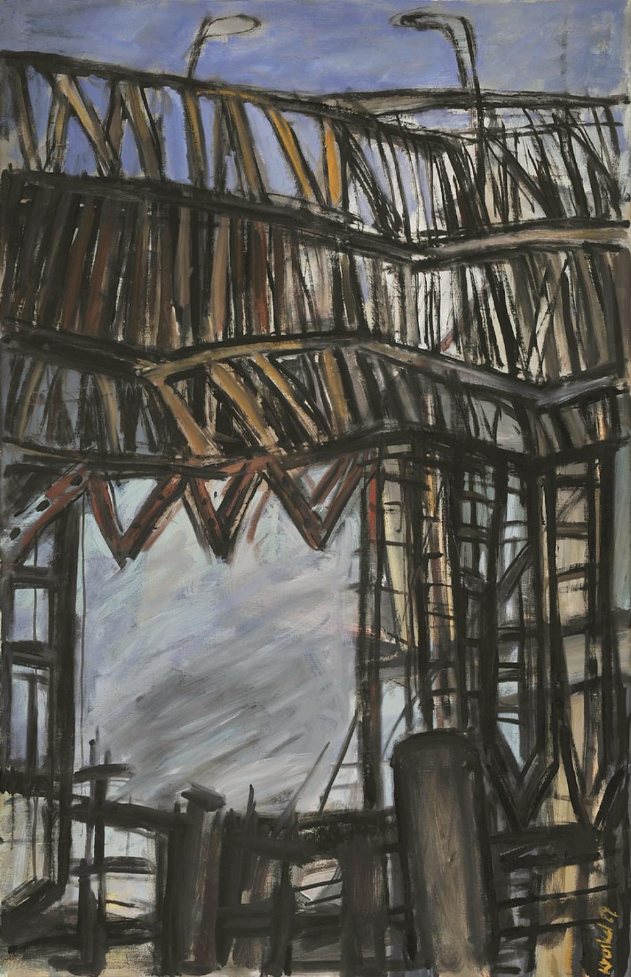 Bernd Krenkel,  Brückenbau I, © Potsdam Museum – Forum für Kunst und Geschichte,
