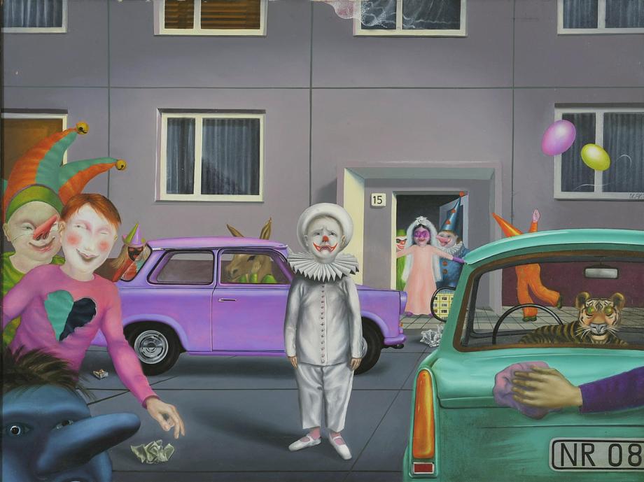 Uwe Pfeifer, Kinderfasching im Neubauviertel, © VG Bild-Kunst, Bonn 2021, Uwe Pfeifer, Kinderfasching im Neubauviertel, © VG Bild-Kunst, Bonn 2021,