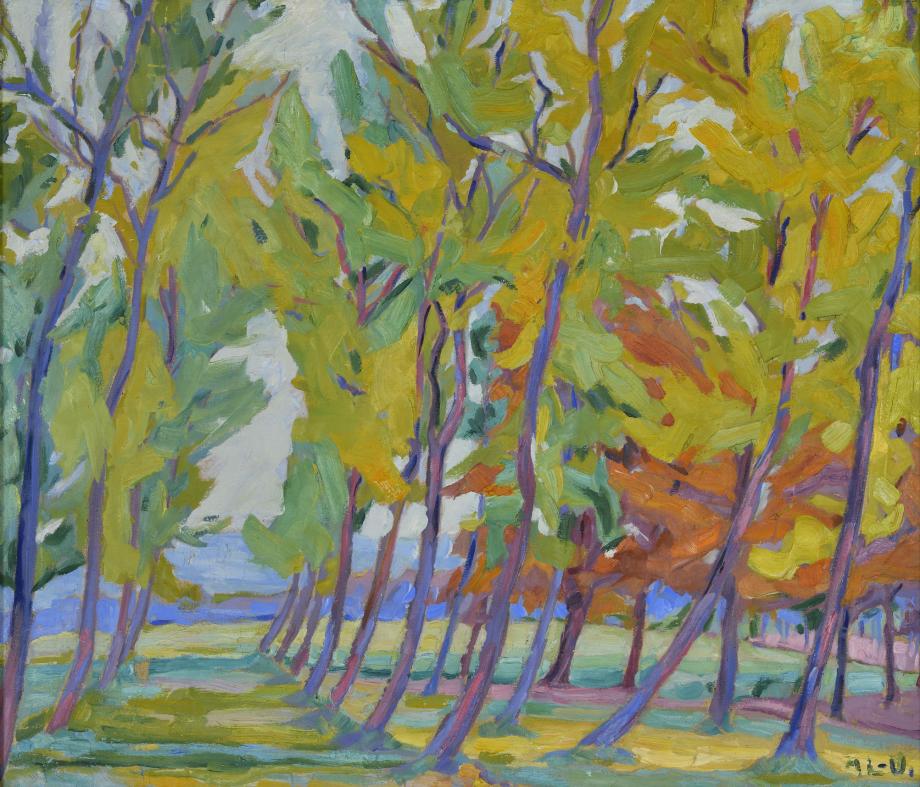 Magda Langenstraß-Uhlig, Herbstwald II, © VG Bild-Kunst, Bonn 2021, Magda Langenstraß-Uhlig, Herbstwald II, © VG Bild-Kunst, Bonn 2021,