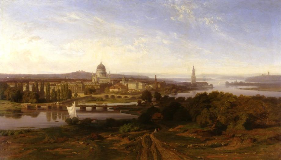 Karl Lindemann-Frommel, Blick auf die Stadt Potsdam vom Brauhausberg, 1861, Staatliche Museen zu Berlin – Preußischer Kulturbesitz, Nationalgalerie © SMB, Karl Lindemann-Frommel, Blick auf die Stadt Potsdam vom Brauhausberg, 1861, Staatliche Museen zu Berlin – Preußischer Kulturbesitz, Nationalgalerie © SMB,