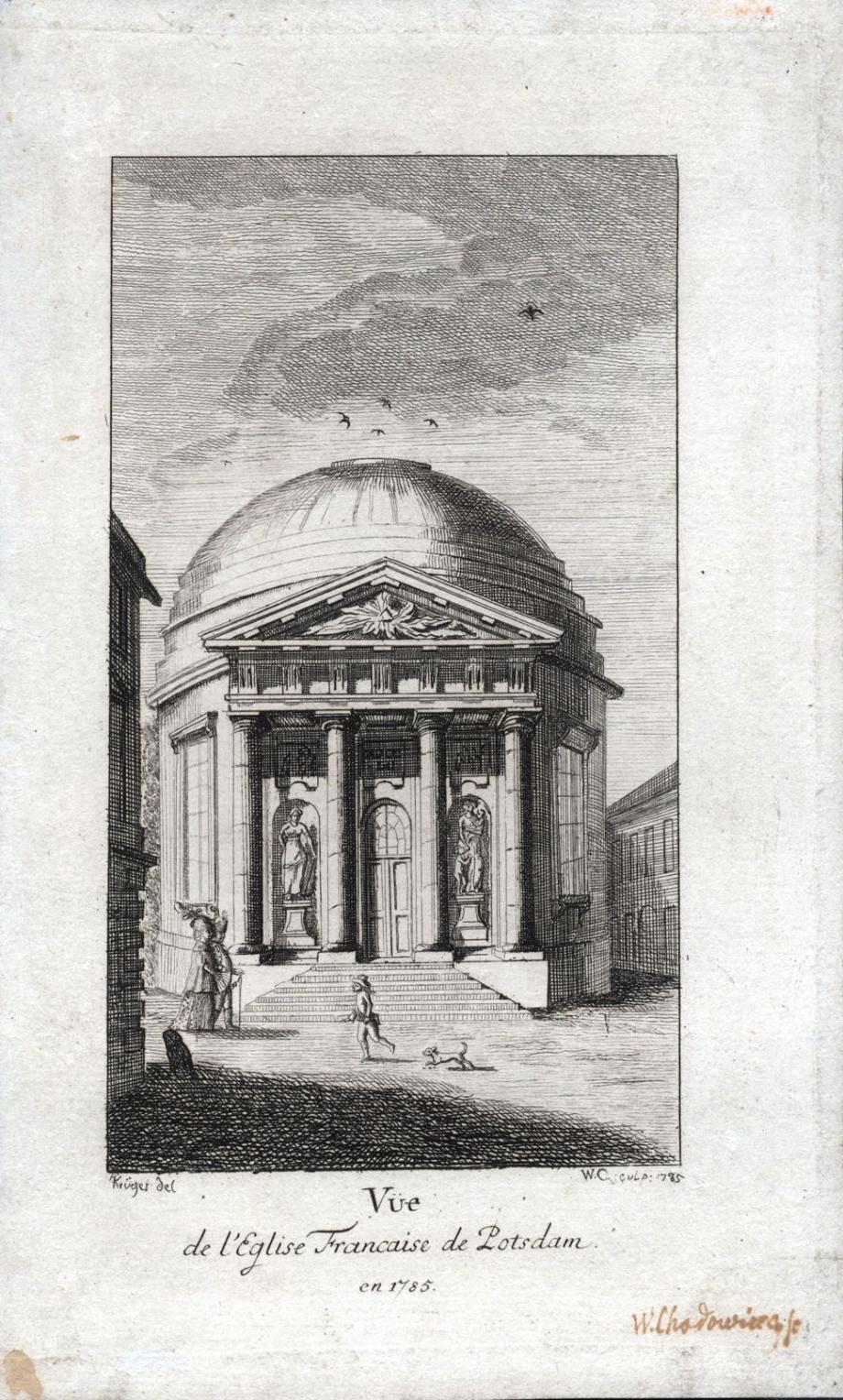 Ansicht der Französischen Kirche von Potsdam, Ansicht der Französischen Kirche von Potsdam,