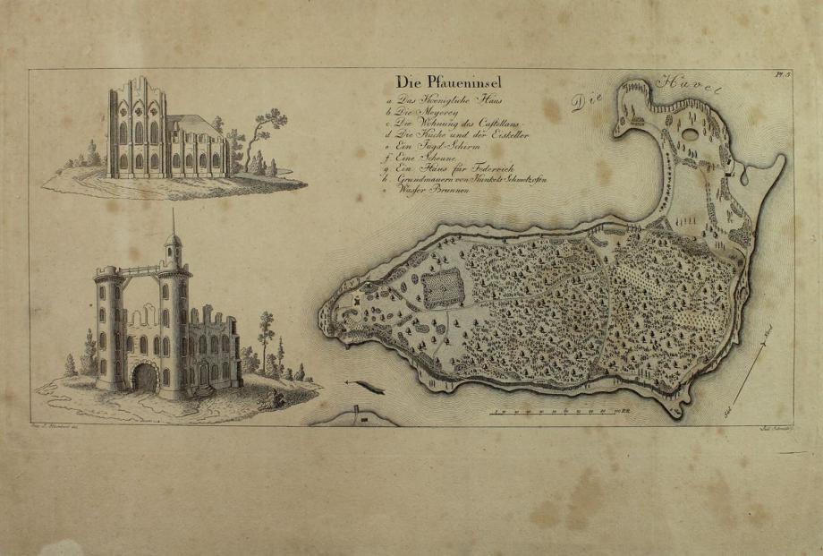 L. Humbert, Plan der Pfaueninsel, L. Humbert, Plan der Pfaueninsel,
