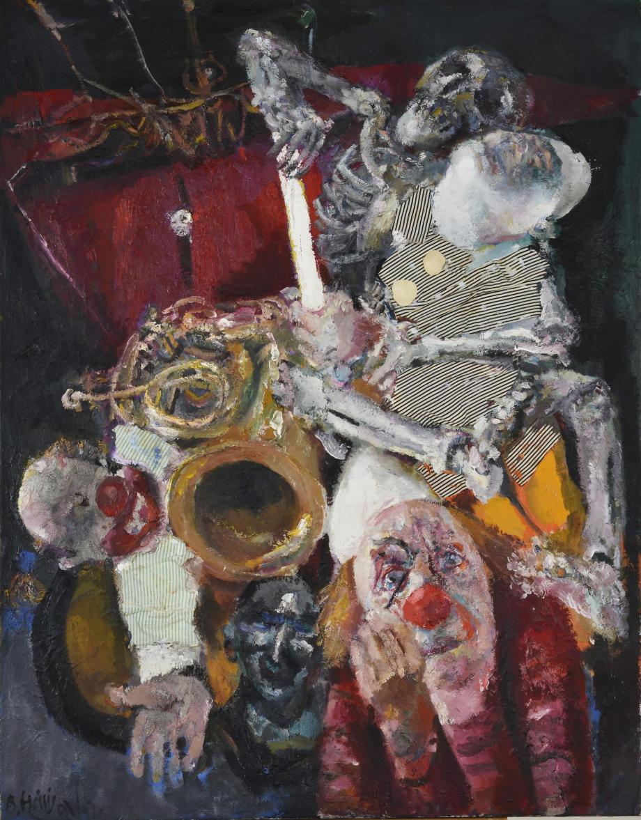 Bernhard Heisig,Tod eines Weißclown, 1991 Bernhard Heisig,Tod eines Weißclown, 1991