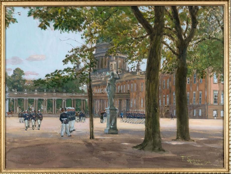 Franz Skarbina (1849 – 1910) Der Lustgarten in Potsdam, 1903, Franz Skarbina (1849 – 1910) Der Lustgarten in Potsdam, 1903,