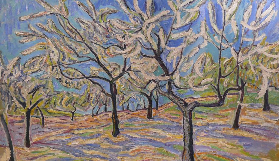 Brockhusen, Blühende Bäume, um 1914