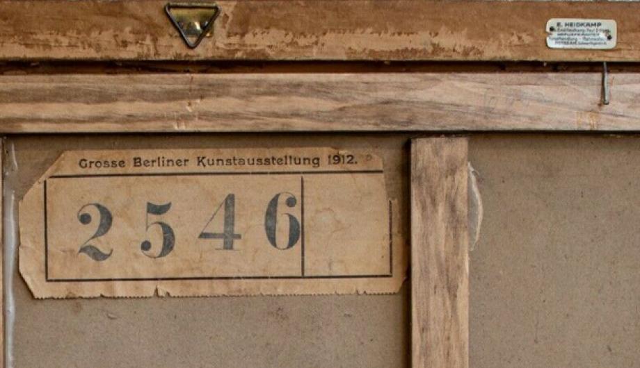Rückseite des Gemäldes