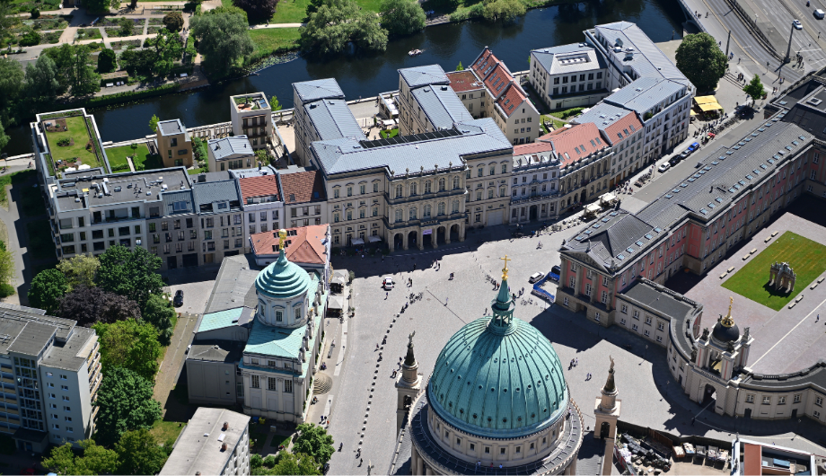 Luftbild Alter Markt, Blick nach Südosten, 2024