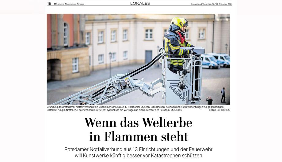 Screenshot des Beitrag in der MAZ