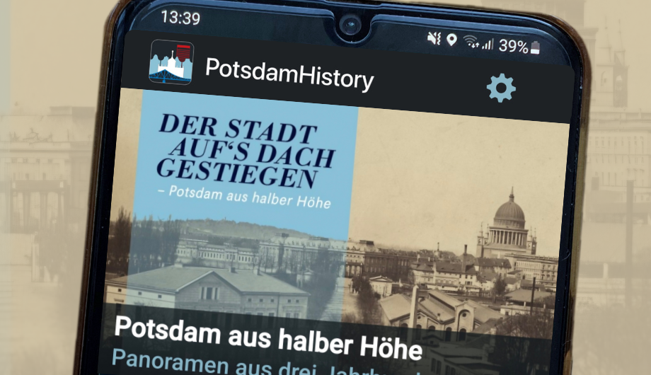 Handy mit PotsdamHistory App Beispiel 