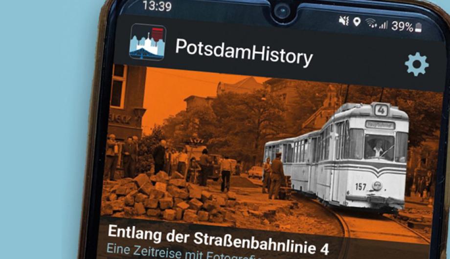Handyansicht mit geöffneter App