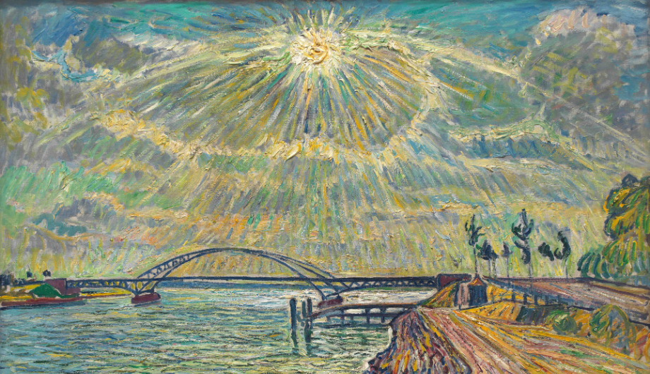 Theo von Brockhusen, Brücke mit Landesteg, um 1914