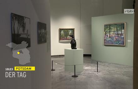 Screenshot rbb-Sendung der Tag zur Brockhusen-Ausstellung