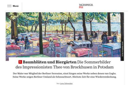 Screenshot der Webseite des Tagesspiegels