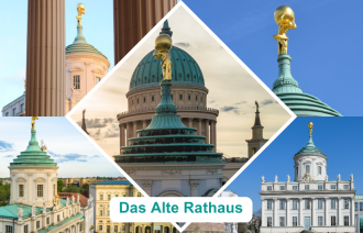 Collage aus verschiedenen Ansicht vom Alten Rathaus