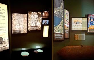 Einblick in das Ausstellungsmodul POTSDAM 14.04.1945