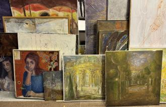 Atelieranblick des Postdamer Malers Wolfram Baumgardt