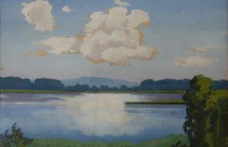Gerhard Graf, Am Plessower See, 20. Jahrhundert Gouache