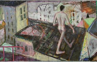 Frank Gottsmann, Über der Stadt ©Potsdam Museum- Forum für Kunst und Geschichte,  VG Bild-Kunst, Bonn 2021,