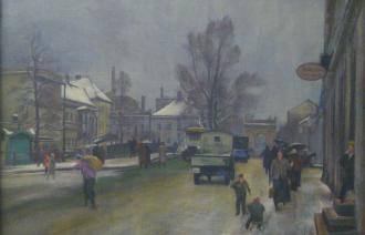 Otto Heinrich, Berliner Straße im Winter,