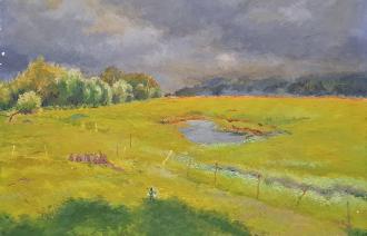 Otto Hundt, Wiesenlandschaft,