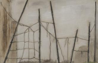Gertrude Sandmann, Balkon nach dem Winter, 1975