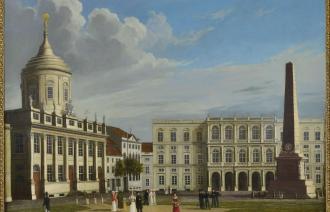 Johann Wilhelm Gottfried Barth, Der Alte Markt in Potsdam nach Südosten mit Altem Rathaus und Palast Barberini, 1823 © Potsdam Museum,