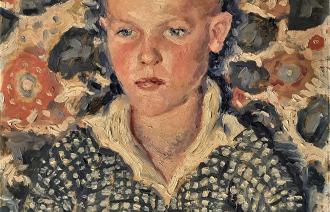 Otto Hundt, Jungenporträt, verso: Meerjungfrau in den Armen eines Mannes, © Potsdam Museum – Forum für Kunst und Geschichte,