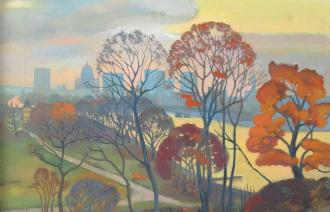 Peter Rohn, Ansicht der Stadt Potsdam -an der Havel- Blick vom Park Babelsberg,