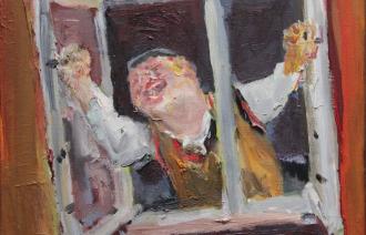 Bernhard Heisig, Der Fensteröffner, 1989, Dauerleihgabe Nachlass Sammlung Vera Schreck