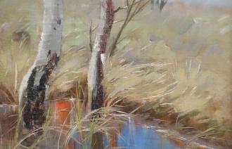 Hannah Schreiber de Grahl, Uferlandschaft am Schwielowsee,
