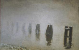 Wolfgang Wegener, Pfähle im Wasser,