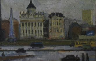 Karl Raetsch, Blick auf das Kulturhaus "Hans Marchwitza", © VG Bild-Kunst, Bonn 2021,
