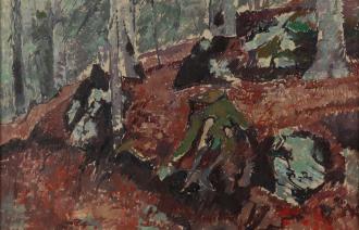Otto Niemeyer-Holstein, Wald bei Pelichor, © VG Bild-Kunst, Bonn 2021,