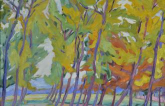 Magda Langenstraß-Uhlig, Herbstwald II, © VG Bild-Kunst, Bonn 2021,