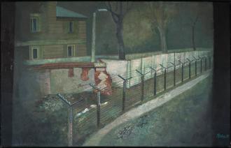 Peter Rohn, Mauer in November (Potsdam Bertinistraße), © Peter Rohn,